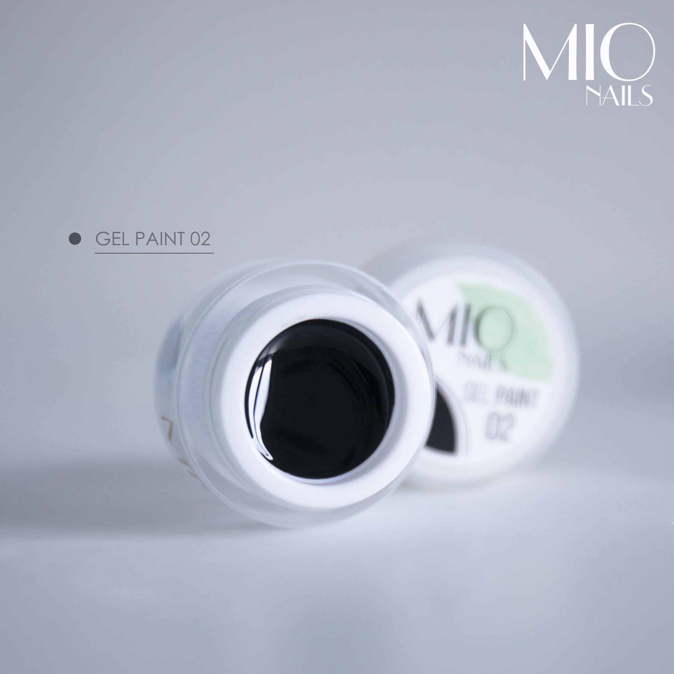 MIO Nails Гель-краска №02 черная, 5 мл