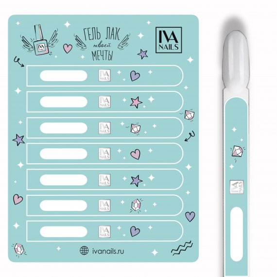 IVA Nails Наклейки на палитру mint