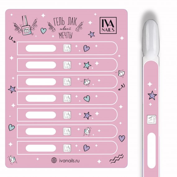 IVA Nails Наклейки на палитру pink 